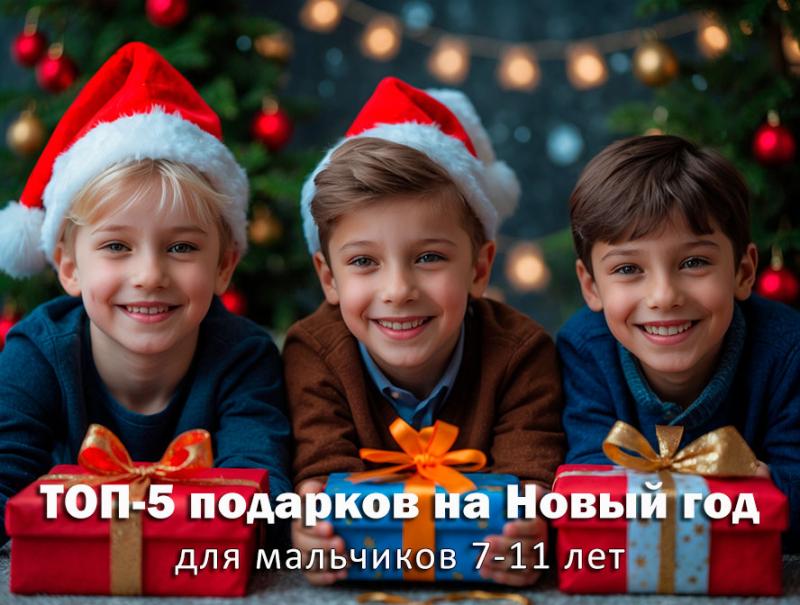ТОП-5 прибыльных подарков на Новый год для мальчиков 7-11 лет