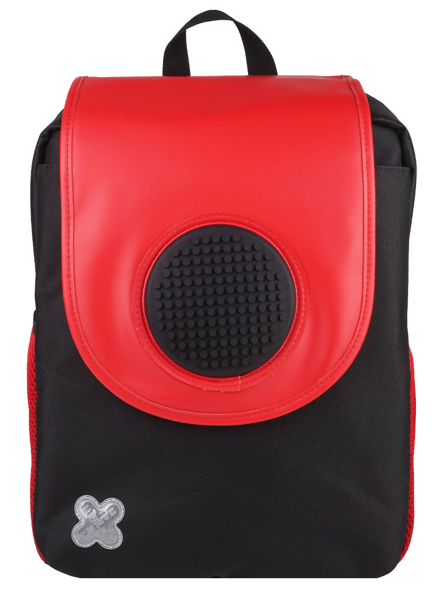 Рюкзак пиксельный Futuristic Kids School Bag чёрно-красный облегченный