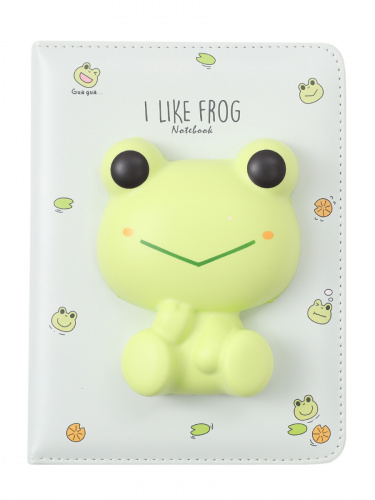 Блокнот со сквишем Лягушонок I Like Frog формат А5 мятный