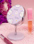 Зеркало косметическое на подставке Котик Hami фиолетовое
