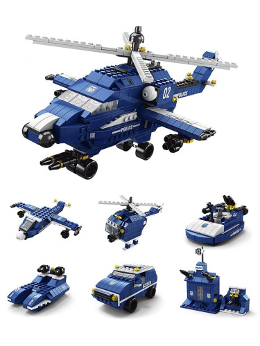 Конструктор лего Вертолет 6в1 , 1000 деталей