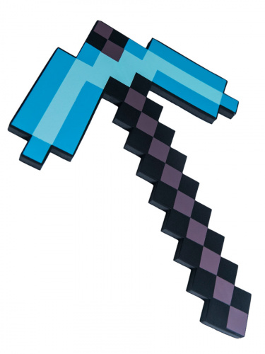 Кирка Алмазная пиксельная Майнкрафт (Minecraft) 8Бит 45см