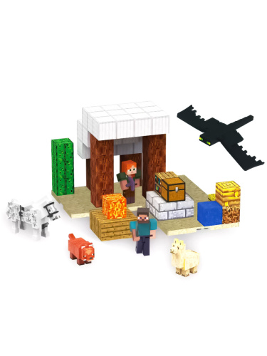 Магнитный конструктор Minecraft Приключения в пустыне, 105 деталей