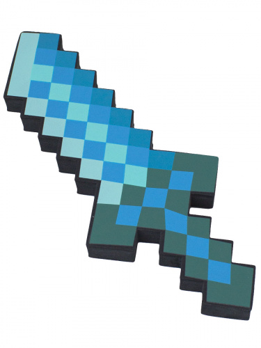 Кинжал Aqua пиксельный Майнкрафт (Minecraft) 8Бит 25см