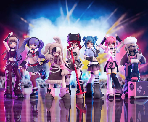 Фигурка шарнирная кукла БЖД Хайе Haee Девушки выступают на сцене в сюрприз-боксе 15см, 1шт.