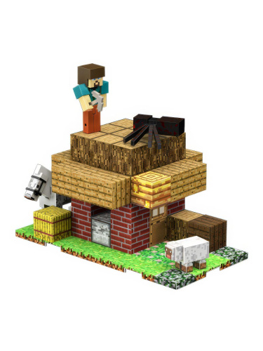 Магнитный конструктор Майнкрафт Крепость Minecraft, 70 деталей