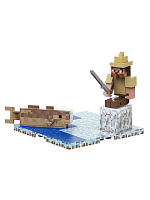 Фигурка Minecraft Житель с удочкой с магнитным конструктором