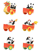 Фигурка Panda Roll Dragon Boat Racing Гонки на лодках-драконах 1шт в сюрприз боксе