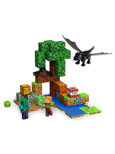 Магнитный конструктор Minecraft Приключения на болотах, 83 детали