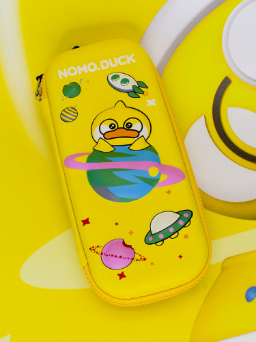 Пенал школьный 3D Nomo Duck Planets желтый