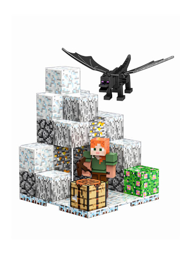 Магнитный конструктор Майнкрафт Пещера в шахту Minecraft, 43 детали