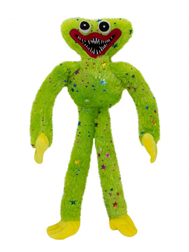 Мягкая игрушка Хаги Ваги Сили Били с блестками зеленый Huggy Wuggy 40см