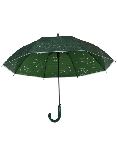 Зонт-трость Созвездия с 3D эффектом зеленый