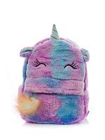 Рюкзак плюшевый Улыбающийся Единорог Warm Dreams радужный