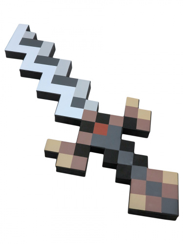 Меч пиксельный Коричневый Майнкрафт (Minecraft) 8Бит 45см