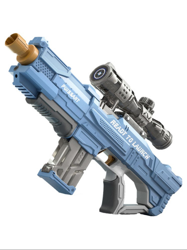 Водяной пистолет с прицелом голубой, 44 см