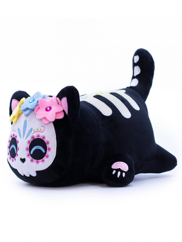 Мягкая игрушка - подушка кот Скелетик Sugar Skull 25см