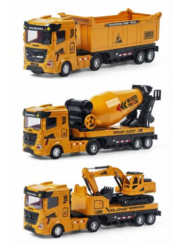 Игровой набор машинок Строительная техника 3в1, 27см