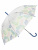 Зонт-трость Тропические Листья с 3D эффектом синий