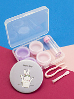 Набор для контактных линз Кролик Happy Day фиолетовый
