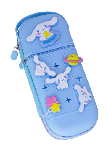Пенал в виде рюкзачка с ручкой Сinnamoroll голубой силиконовый