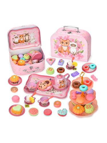 Набор для чаепития в чемоданчике Кошки 46 предметов