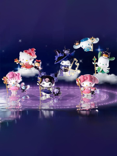 Мягкая игрушка персонажи Санрио Вечеринка волшебников в звездную ночь Sanrio characters в сюрприз-боксе 7-10см, 1шт.