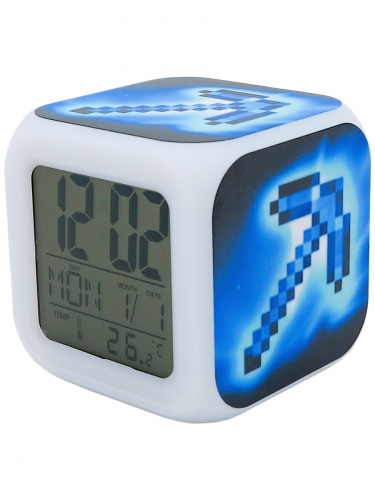 Часы-будильник Кирка пиксельные с подсветкой
