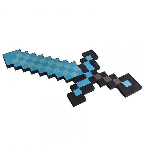 Меч Алмазный пиксельный Майнкрафт (Minecraft) 8Бит 60см