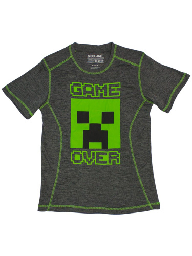 Футболка Minecraft Game Over серая Размер 34