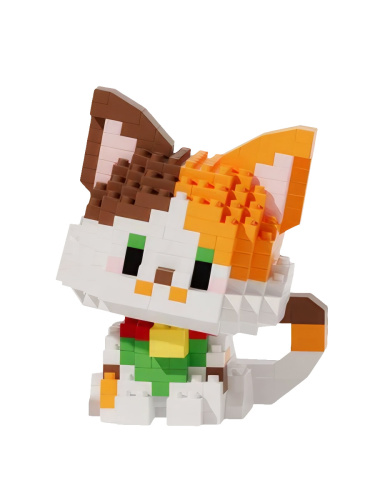 Конструктор 3D Рыже-коричневый котик 397 деталей