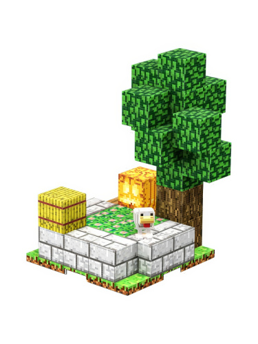 Магнитный конструктор Майнкрафт Клумба Minecraft, 32 детали
