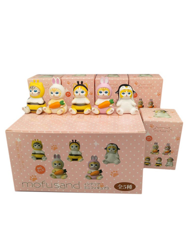 Фигурка Коты в кигуруми животных и насекомых в сюрприз боксе 1шт.