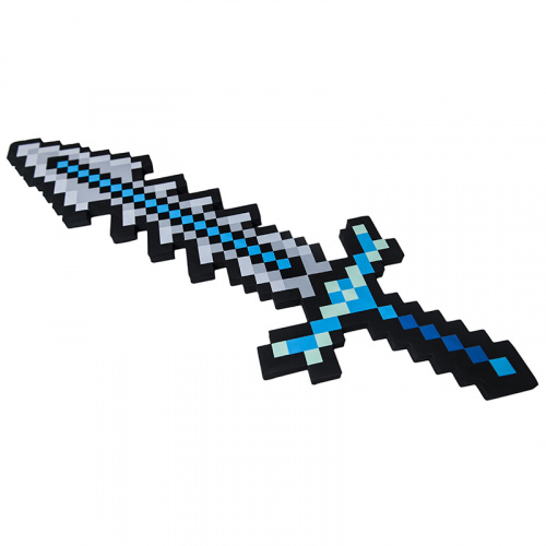 Клинок Ледяной пиксельный Майнкрафт (Minecraft) 8Бит 75см