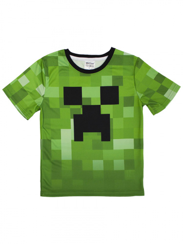 Футболка Minecraft Creeper зеленая 36