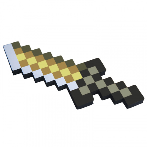 Кинжал Золотой пиксельный Майнкрафт (Minecraft) 8Бит 25см