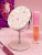 Зеркало косметическое на подставке Котик Hami розовое