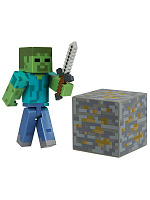 Фигурка Minecraft Zombie Зомби с аксессуарами пластик 8см