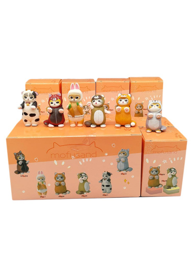 Фигурка Коты в кигуруми зверей серия2 в сюрприз боксе 1шт.