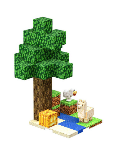 Магнитный конструктор Майнкрафт Ручей Minecraft, 34 детали