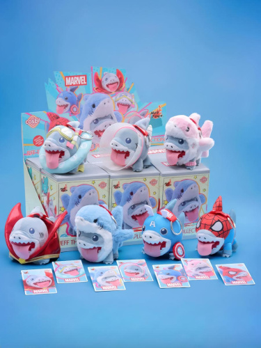 Мягкая игрушка Marvel Rivals Jeff the Land Shark Cosbi Collection в сюрприз-боксе см, 1шт.