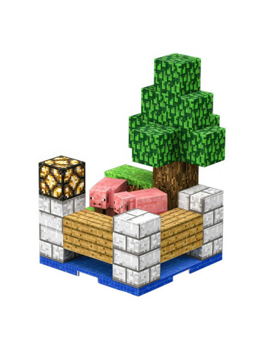 Магнитный конструктор Майнкрафт Свинарник Minecraft, 37 деталей