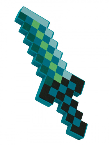 Кинжал Изумрудный пиксельный Майнкрафт (Minecraft) 8Бит 25см