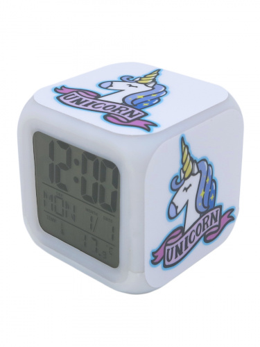 Часы-будильник Единорог с подсветкой №17