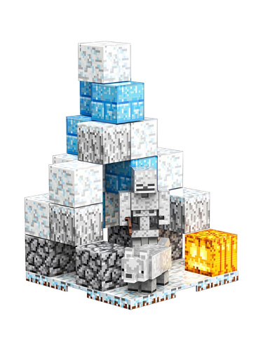 Магнитный конструктор Майнкрафт Ледяные шипы Minecraft, 38 деталей