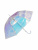 Зонт-трость прозрачный купол с перламутровым эффектом белый