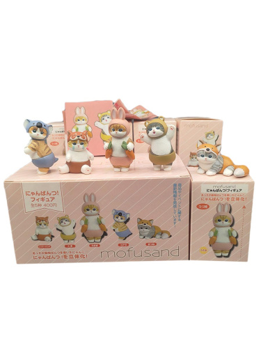 Фигурка Коты в кигуруми зверей серия1 в сюрприз боксе 1шт.