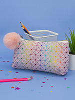 Пенал Geometry перламутровый розовый