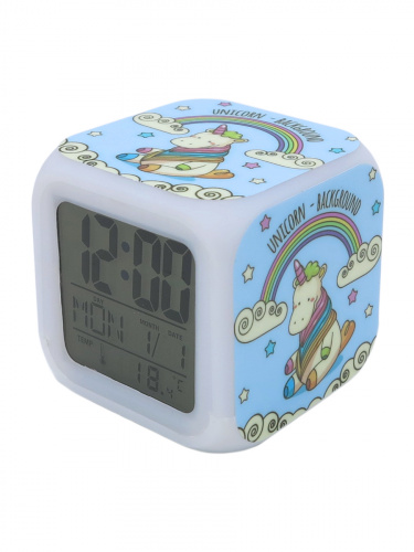 Часы-будильник Единорог с подсветкой №24