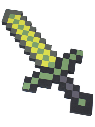 Меч Золотой пиксельный Майнкрафт (Minecraft) 8Бит 45см
